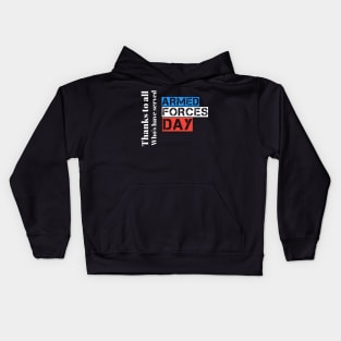 Armed forces day Kids Hoodie